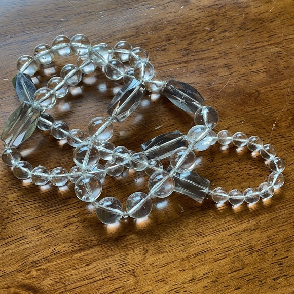 Lucite clear beaded 36” necklace - Picture 4 of 8